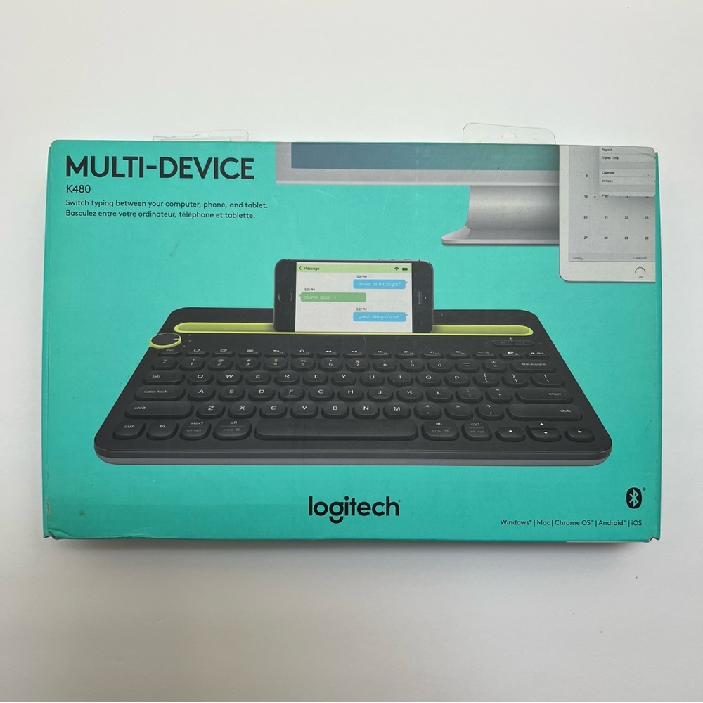 Logitech K480 Wireless Multi-device Keyboard for Windows Mac Chrome Android IOS